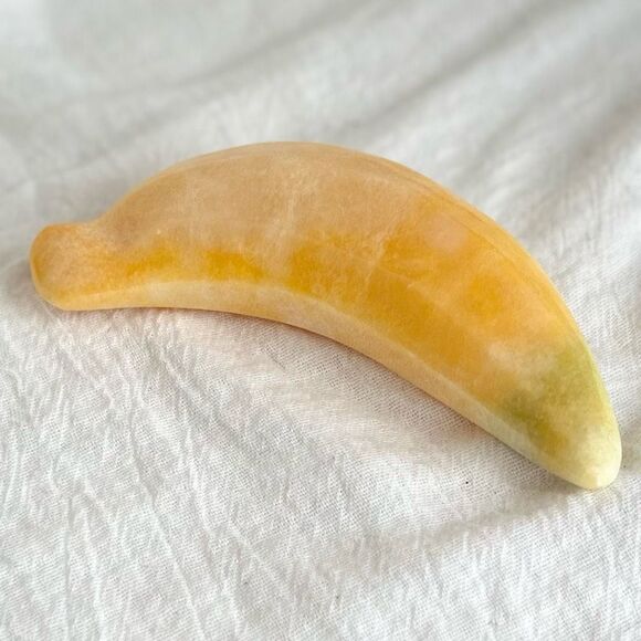 Vintage MCM Alabaster Stone Carved Banana - Picture 3 of 7